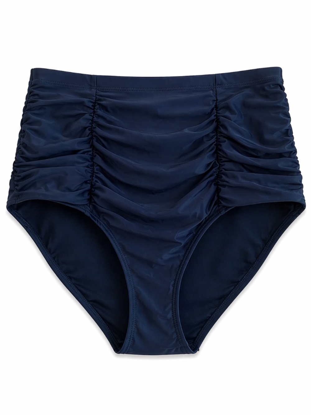 4/$20➡️ Raisins High-Waisted Ruched Bikini Bottom – Navy Plus Size 20 EUC
